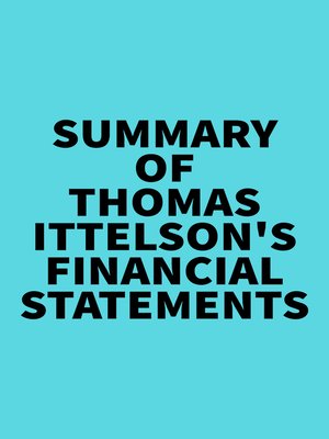 cover image of Summary of Thomas Ittelson's Financial Statements